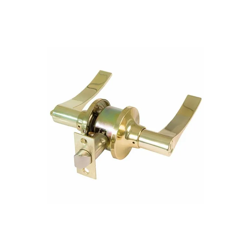 Klamka z zamkiem + pokrętło Prawa mosiądzowana łazienkowa mod. 712