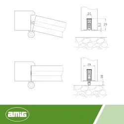 Listwa uszczelniająca drzwi wpuszczana 72cm automatyczna mod. 1