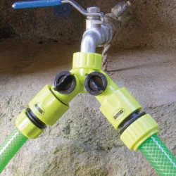 Złącze dwójnik z zaworami R05 ABS