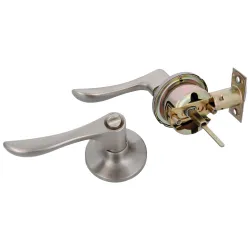 Klamka z zamkiem klucz + pokrętło chrom mat Prawa wejściowa mod. 700