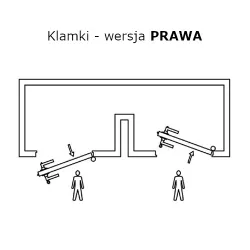 Klamka z zamkiem klucz + pokrętło chrom mat Prawa wejściowa mod. 700