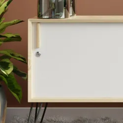 Zamek meblowy fi.19mm niklowany mod. 1A1 KA EAN na jeden wzór klucza