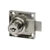 Zamek meblowy fi.19mm niklowany mod. 1A1 KA EAN na jeden wzór klucza