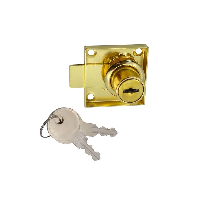 Zamek meblowy fi. 19mm mosiądzowany mod. 1A