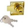 Zamek meblowy fi. 19mm mosiądzowany mod. 1A