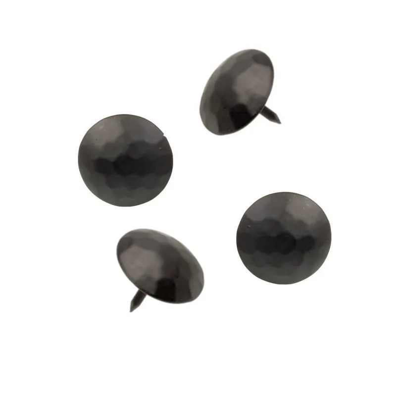 Ćwieki gwoździe ozdobne okrągłe 30mm czarne młotkowane mod.5 DIS 4szt.
