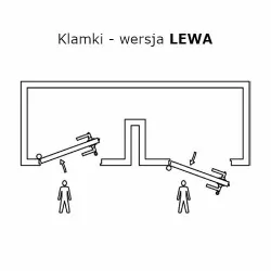 Klamka z zamkiem klucz + pokrętło mosiądzowana Lewa wejściowa mod. 710