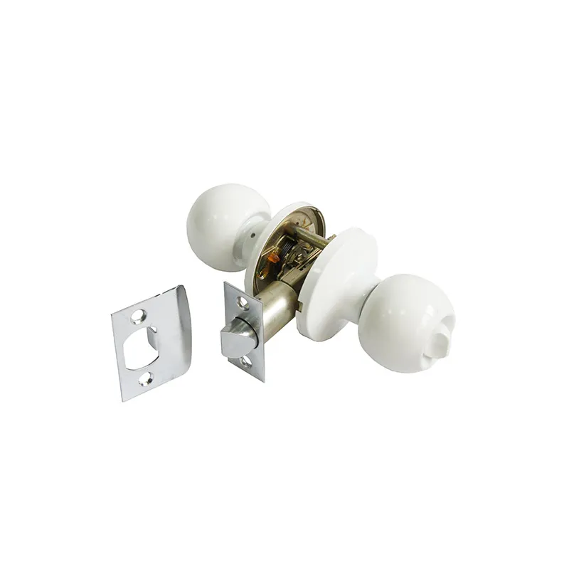 Gałka z zamkiem do łazienki mod.612 biała