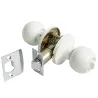 Gałka z zamkiem do łazienki mod.612 biała
