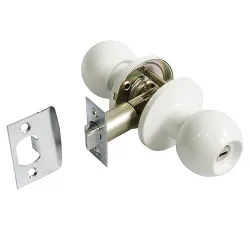 Gałka z zamkiem do łazienki mod.612 biała