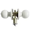 Gałka z zamkiem do łazienki mod.612 biała