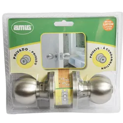 Gałka z zamkiem łazienkowa chrom mat mod. 612 DIS