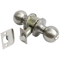 Gałka z zamkiem łazienkowa chrom mat mod. 612