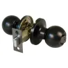 Gałka z zamkiem do łazienki mod.612 mosiądz czarna