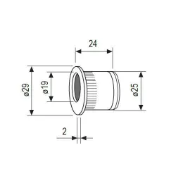 Uchwyt na palec czarny SCIVOLA naparstek do drzwi przesuwnych