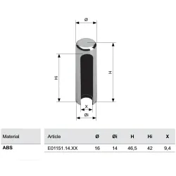 Osłonka zawiasu 3D fi.14mm biała ABS