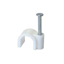 Uchwyt kablowy zacisk do kabli 8mm KLIP wbijany biały mod. 3441