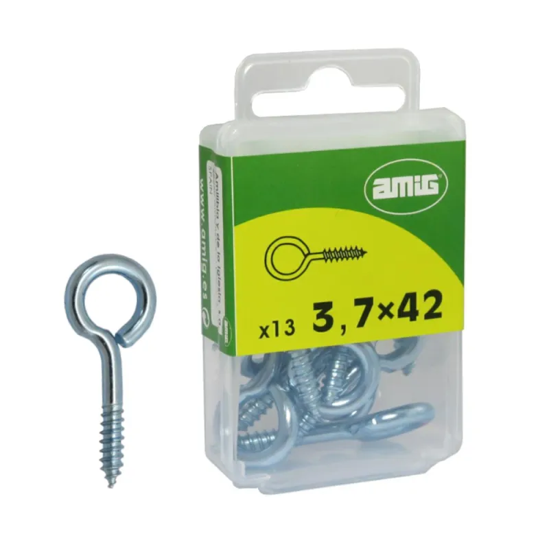 Haczyk wkręcany 3,7x42mm oczko 11mm cynkowany 13szt.