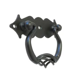 Uchwyt meblowy czarny kołatka ozdobna 100x31mm mod. 1006