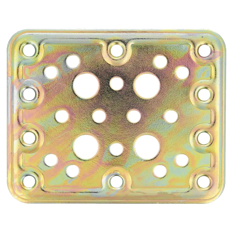 Łącznik płaski stalowy 80x100mm żółty ocynk mod.504