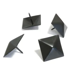 Ćwieki gwoździe ozdobne piramidki 40x40 czarne mod.2 DIS 4szt.