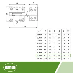 Zasuwka stalowa 85mm nikolowana mod. 384 EAN