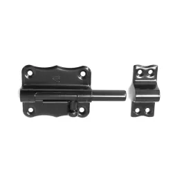 Zasuwka stalowa 70x56mm czarna mod. 384