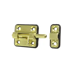 Zasuwka z nylonową podkładką 35mm mosiądzowana mod. 383