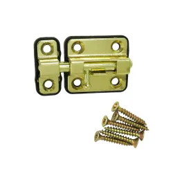 Zasuwka z nylonową podkładką 35mm mosiądzowana mod. 383