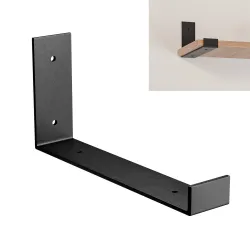 Wspornik półki stalowy czarny loft 103x211mm mod. 3004