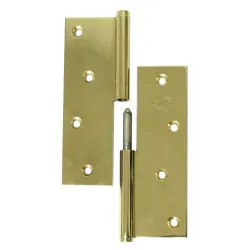 Zawias do drzwi 120x80mm mosiądz lakierowany LEWY (pl) rozłączny mod.1107