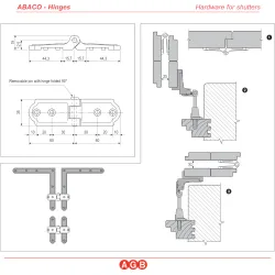 Zawias do okiennic 60-60 V do łączników pionowych i narożników czarny AGB