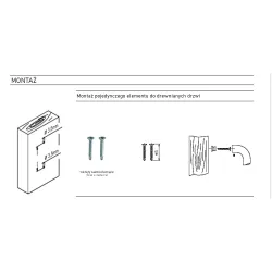 Pochwyt mosiężny brąz satyna mod. 3293