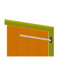 Trzpień zawiasu fi.14mm czarny 34mm na prostej płytce mod.8000