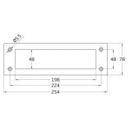 Wrzutnia na listy mosiężna 254x78mm mod. 1 DIS
