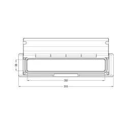 Wrzutnia na listy złota dwustronna ze szczotką mod. TN8200