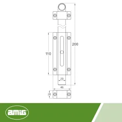 Zasuwa mosiężna 200mm mod. 3600