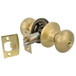 Gałka z zamkiem łazienkowa mosiądz satyna mod. 622