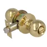 Gałka z zamkiem klucz-pokrętło mosiądzowana mod.610 wejściowa