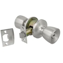 Gałka z zamkiem do łazienki chrom mat mod.602