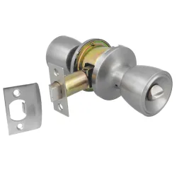 Gałka z zamkiem do łazienki chrom mat mod.602