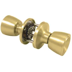 Gałka obrotowa podwójna mosiądz satyna do pokoju mod.606