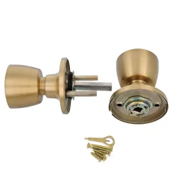 Gałka obrotowa podwójna mosiądz satyna do pokoju mod.606