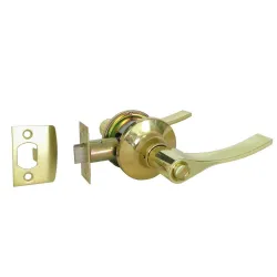 Klamka z zamkiem + pokrętło Lewa mosiądzowana łazienkowa mod. 712