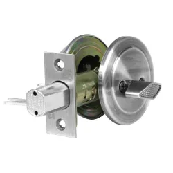 Zamek z szyldem 1550 chrom mat DIS