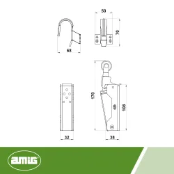 Zamykacz hydrauliczny drzwiowy brązowy mod. 1