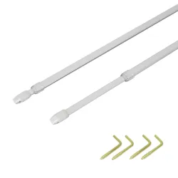 Zazdrostka owalna rozsuwana karnisz 60-110cm biała mod.2