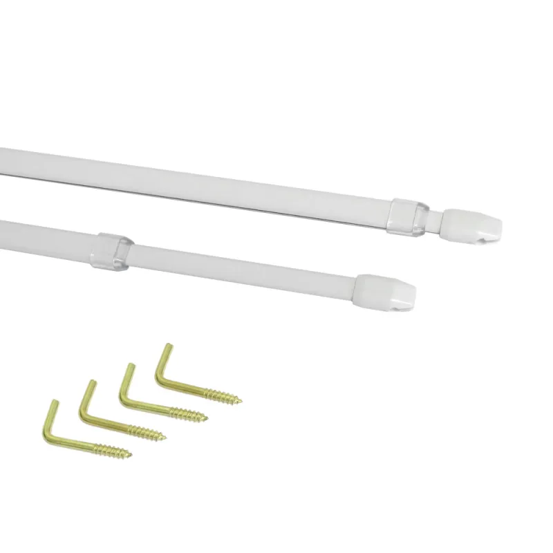 Zazdrostka owalna rozsuwana karnisz 60-110cm biała mod.2