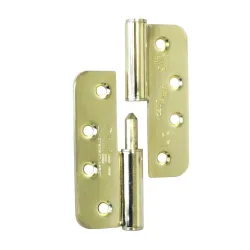 Zawias drzwiowy 102x76x3mm złoty electro brass prawy 2szt.