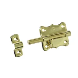 Zasuwka stalowa mosiądzowana 60x48mm mod. 384